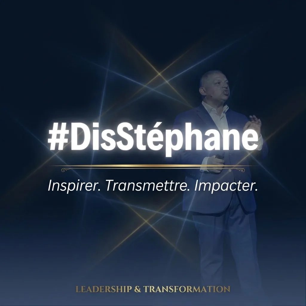 Portrait sur scène avec signature Dis Stéphane